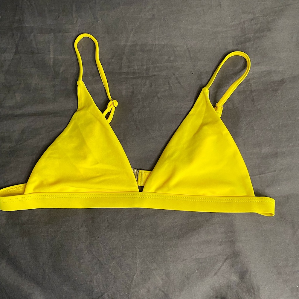 Zaful Yellow Bikini Top - Size Medium
